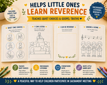 Load image into Gallery viewer, Sacrament Meeting Activity Book for Kids Ages 3–6 | LDS Quiet Church Activities & Stickers