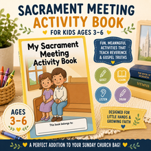 Load image into Gallery viewer, Sacrament Meeting Activity Book for Kids Ages 3–6 | LDS Quiet Church Activities & Stickers