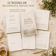 Load image into Gallery viewer, Tender Mercies & Real Life – 12-Week LDS Gratitude Journal | Guided Christian Journal for Latter-day Saint Adults