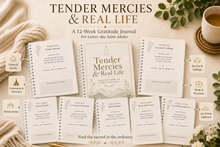 Load image into Gallery viewer, Tender Mercies & Real Life – 12-Week LDS Gratitude Journal | Guided Christian Journal for Latter-day Saint Adults