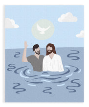 Load image into Gallery viewer, Christ's Baptism | Paint by Number Kit for Kids