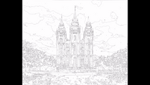 Load image into Gallery viewer, Dawn - Salt Lake City Utah Temple | Paint By Numbers Kit