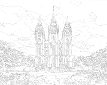 Load image into Gallery viewer, Dawn - Salt Lake City Utah Temple | Paint By Numbers Kit