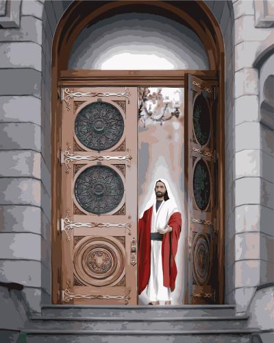 Christ in doorway, all products