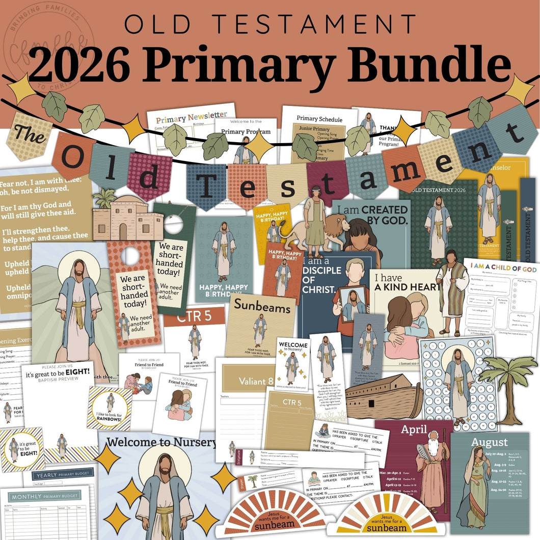 Old Testament 2026 Complete Primary Bundle + Bulletin Board