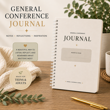 Load image into Gallery viewer, General Conference Journal – Notes, Reflections &amp; Inspiration | Conference Notebook for Adults &amp; Teens
