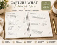 Load image into Gallery viewer, General Conference Journal – Notes, Reflections &amp; Inspiration | Conference Notebook for Adults &amp; Teens
