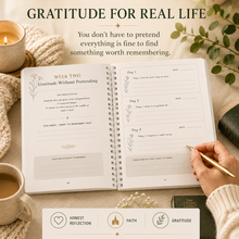 Load image into Gallery viewer, Tender Mercies &amp; Real Life – 12-Week LDS Gratitude Journal | Guided Christian Journal for Latter-day Saint Adults
