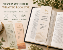 Load image into Gallery viewer, Scripture Study Prompt Bookmarks – Set of 9 | LDS Scripture Study &amp; Reflection Cards

