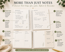 Load image into Gallery viewer, General Conference Journal – Notes, Reflections &amp; Inspiration | Conference Notebook for Adults &amp; Teens
