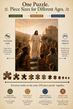 Load image into Gallery viewer, Christ Visits the Americas – 335-Piece Progressive Family Puzzle | Large-to-Small Pieces for All Ages (Copy)
