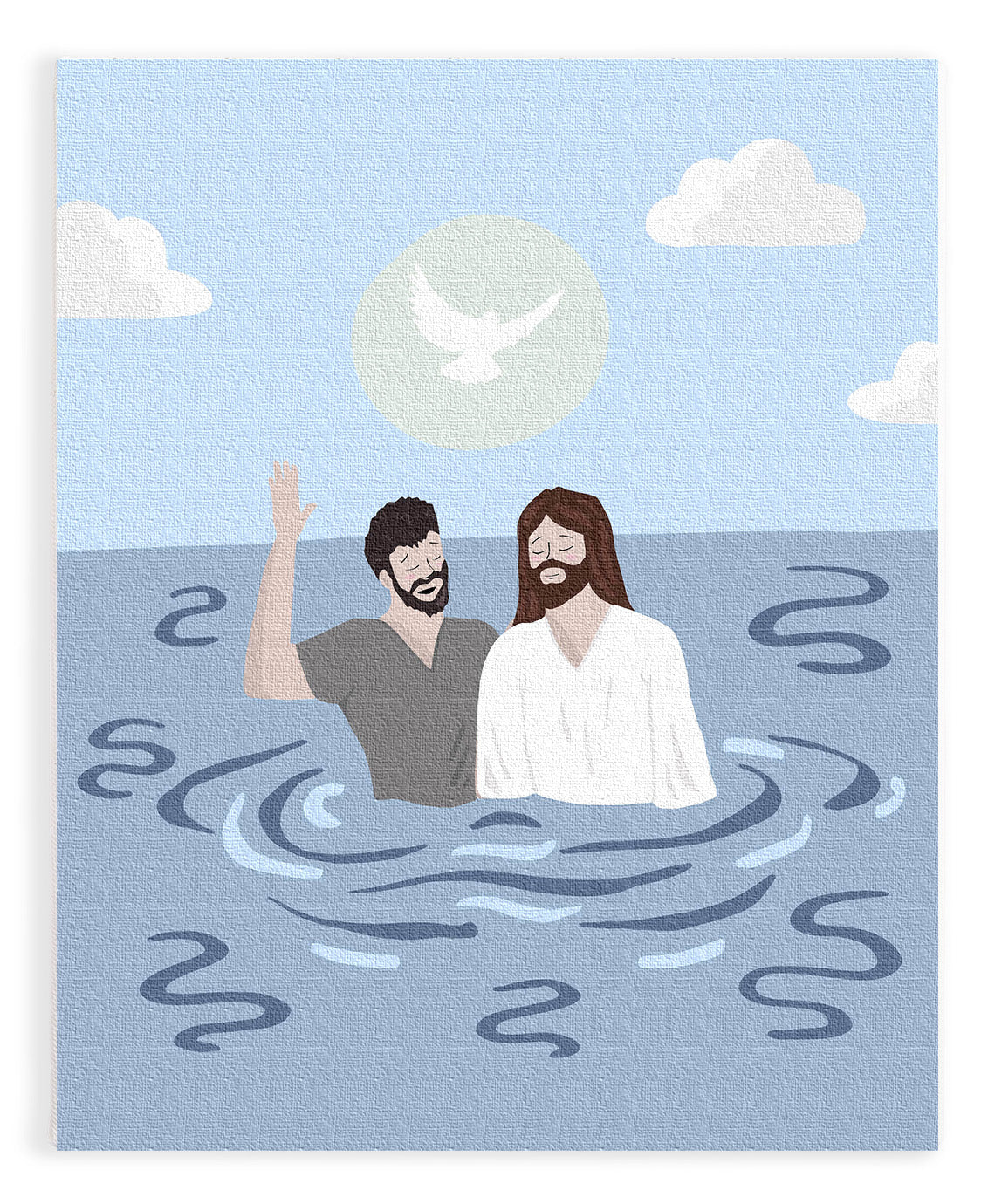 Christ's Baptism – LDS Paint By Numbers