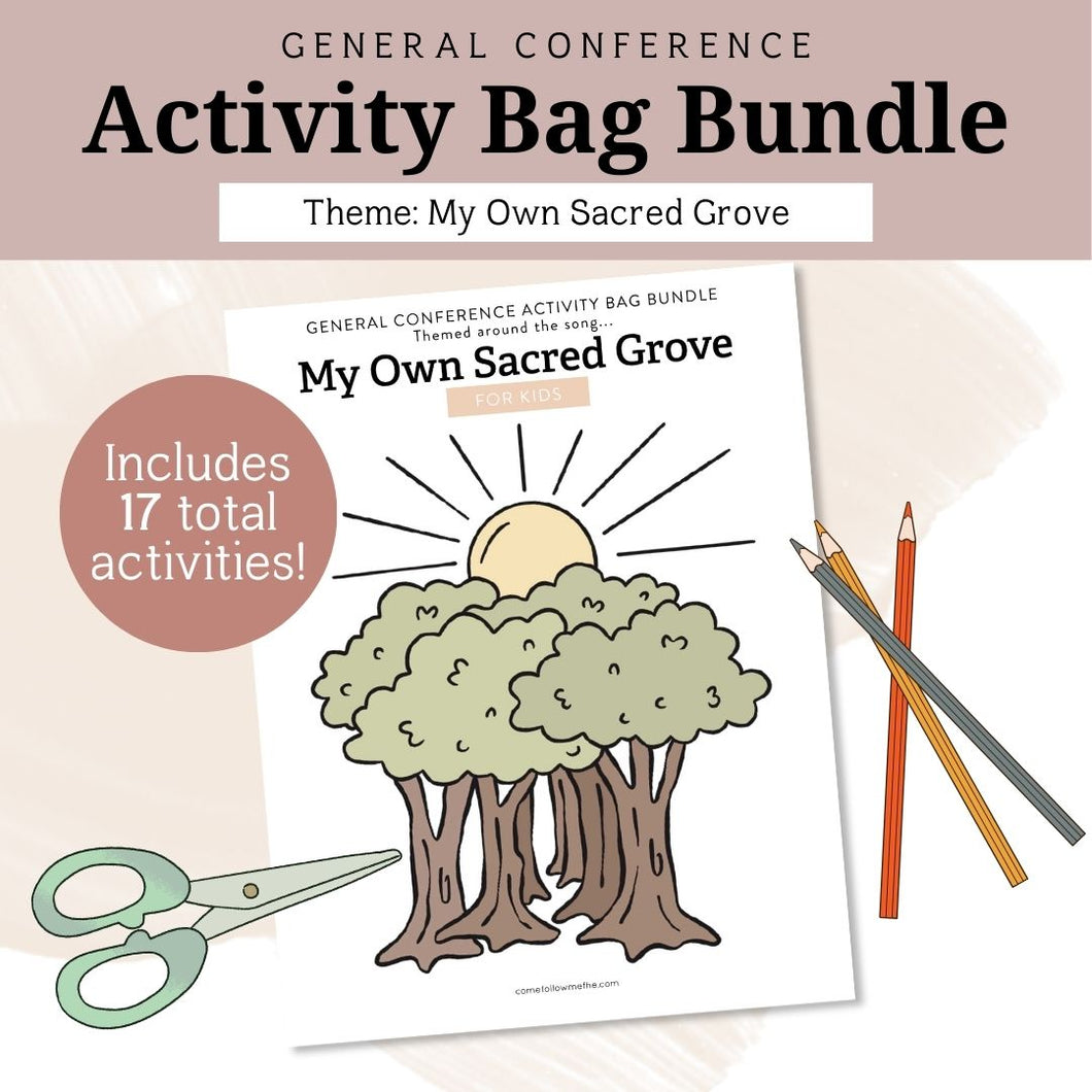 Printable General Conference Activity Bag Bundle | Instant Download | Spring 2025