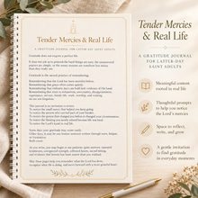 Load image into Gallery viewer, Tender Mercies &amp; Real Life – 12-Week LDS Gratitude Journal | Guided Christian Journal for Latter-day Saint Adults
