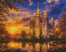Load image into Gallery viewer, Salt Lake Temple at Sunset | Diamond Painting
