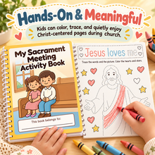 Load image into Gallery viewer, Sacrament Meeting Activity Book for Kids Ages 3–6 | LDS Quiet Church Activities &amp; Stickers
