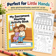 Load image into Gallery viewer, Sacrament Meeting Activity Book for Kids Ages 3–6 | LDS Quiet Church Activities &amp; Stickers
