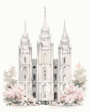 Load image into Gallery viewer, Salt Lake Temple in Bloom | Paint by Number Kit

