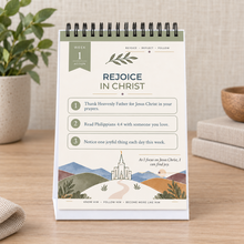 Load image into Gallery viewer, Action page preview from the Rejoice in Christ 52-week flipbook
